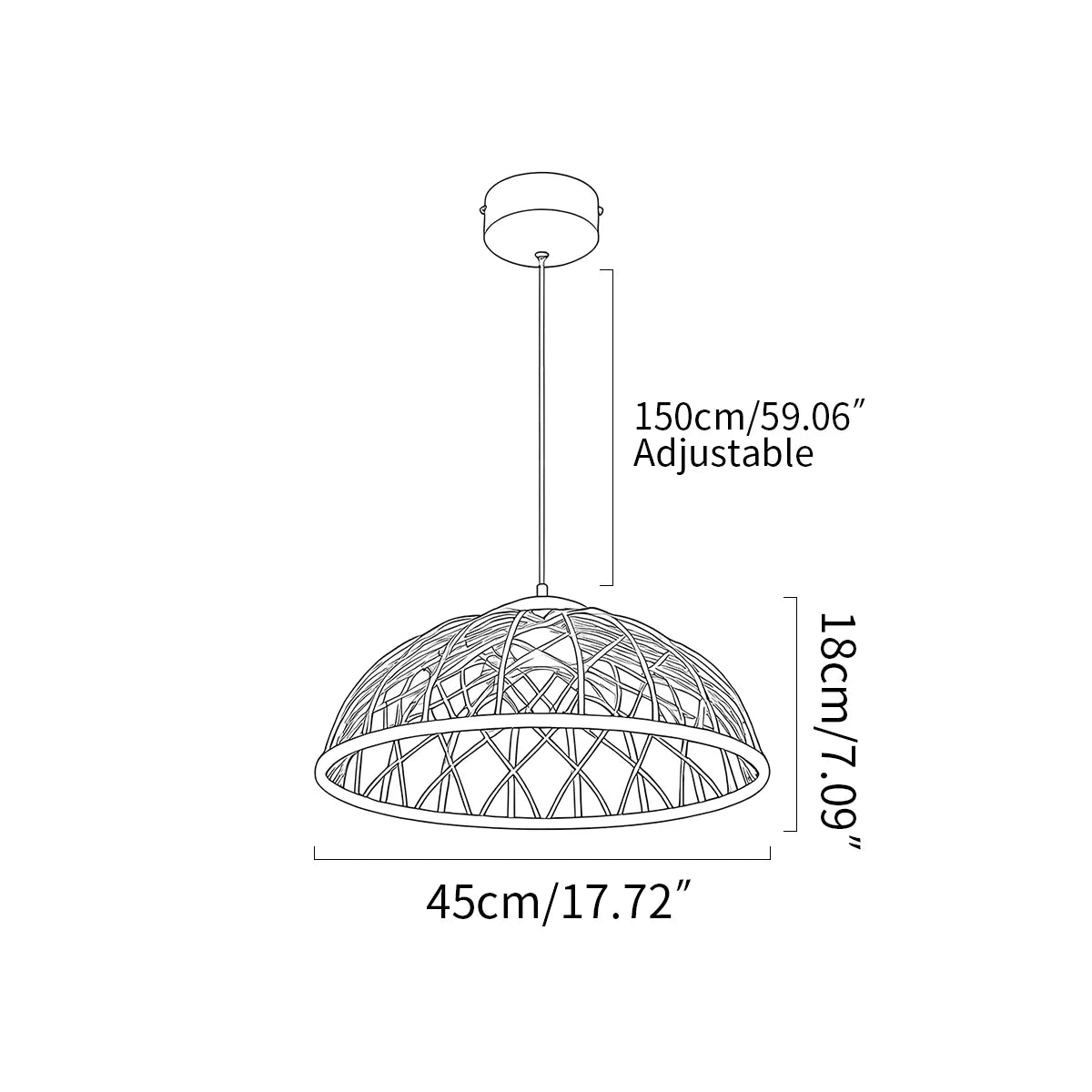 Feyran Modern Woven Mesh Art Pendant Light