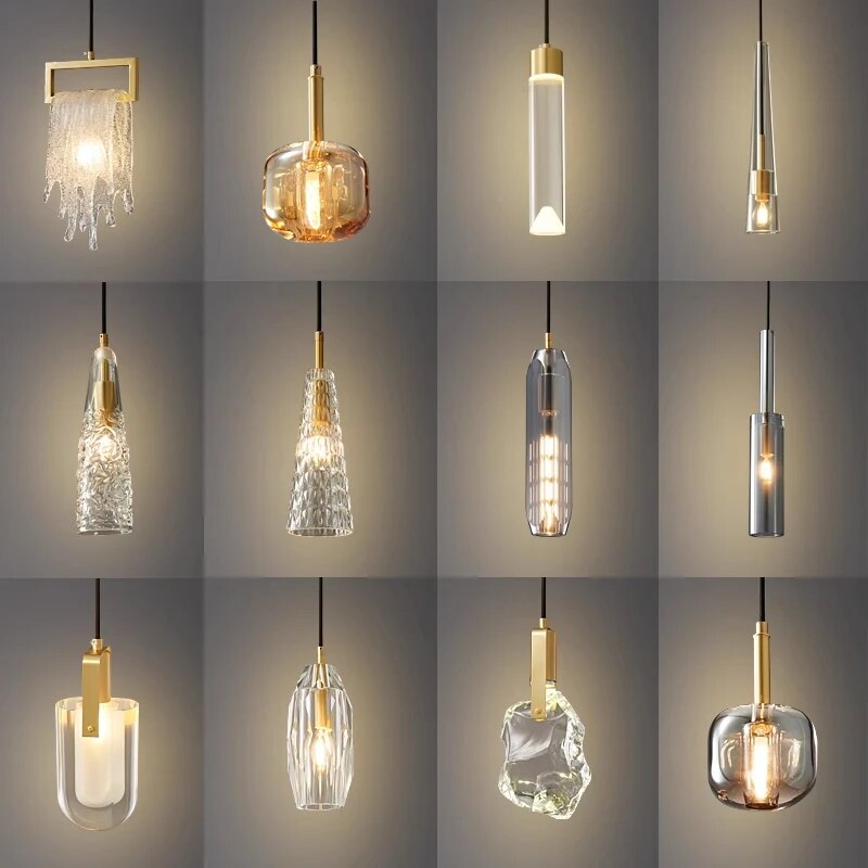 Feyran Copper Crystal Pendant Light Multiple Styles Available