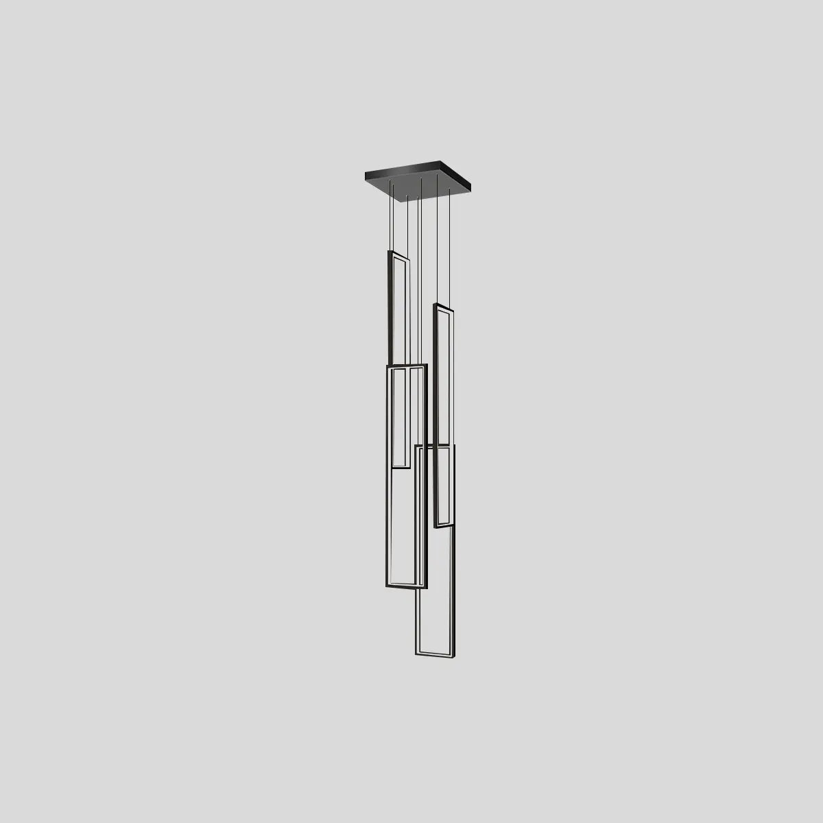 Feyran Aldarj Rectangular LED Staircase Chandelier