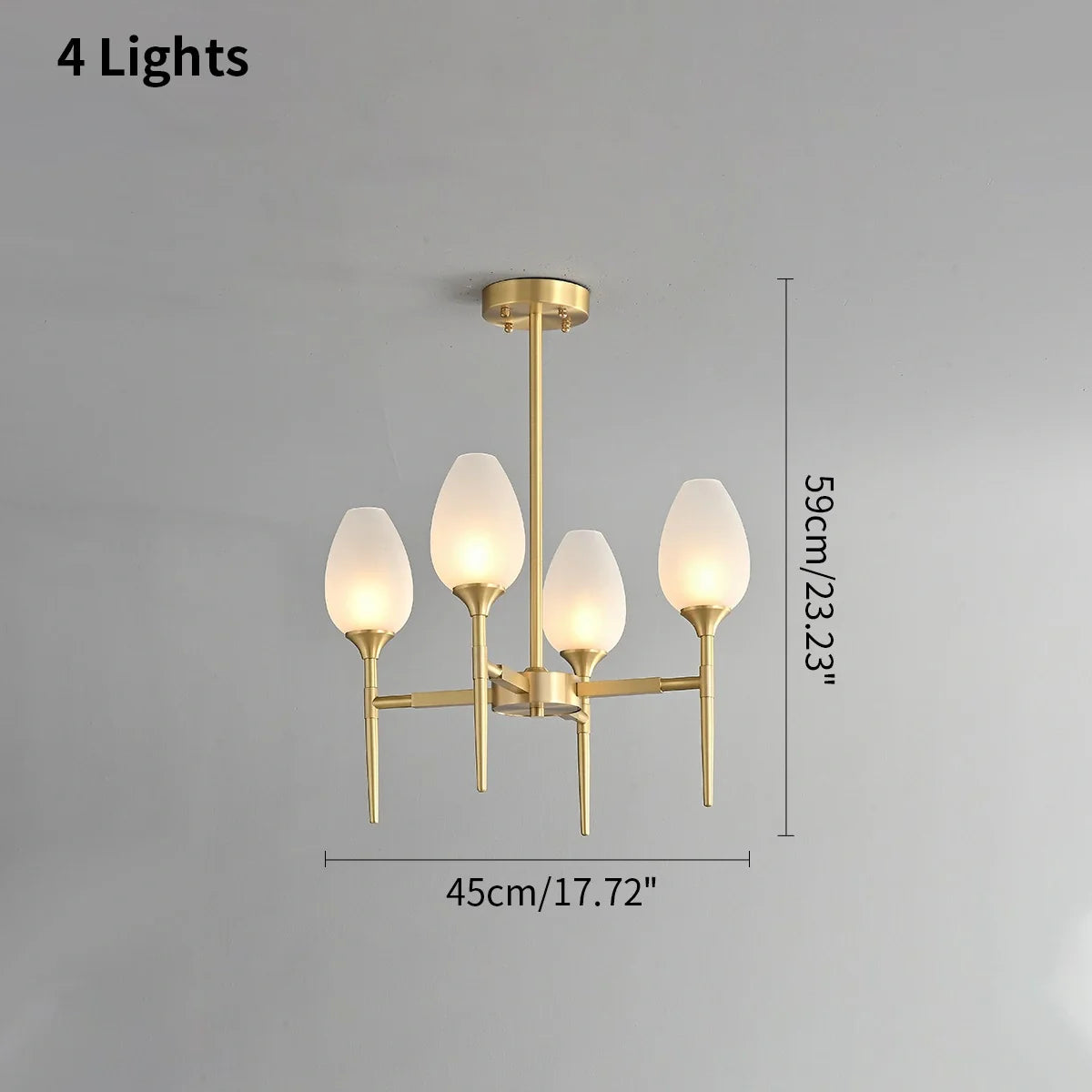 Feyran American All-Copper Bud Glass Chandelier