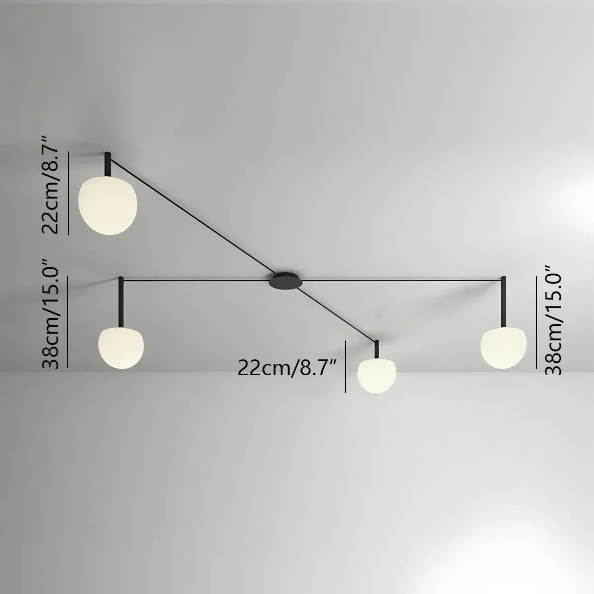Feyran Custom Frosted Glass Globe Ceiling Light