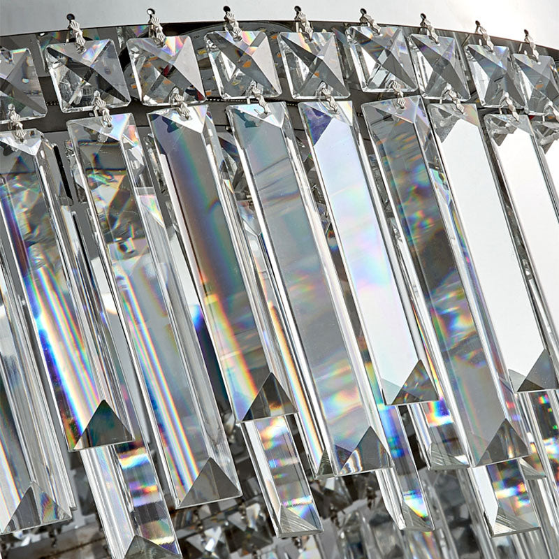 Modern Irregular Crystal Flush Mount Ceiling Light - Crystal Detail | Feyran