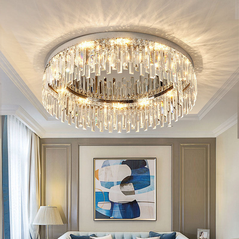 Modern Irregular Crystal Flush Mount Ceiling Light - Living Room| Feyran