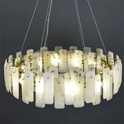 Alabaster Flake Round Chandelier 20" 23" 31" 39''D - Feyran
