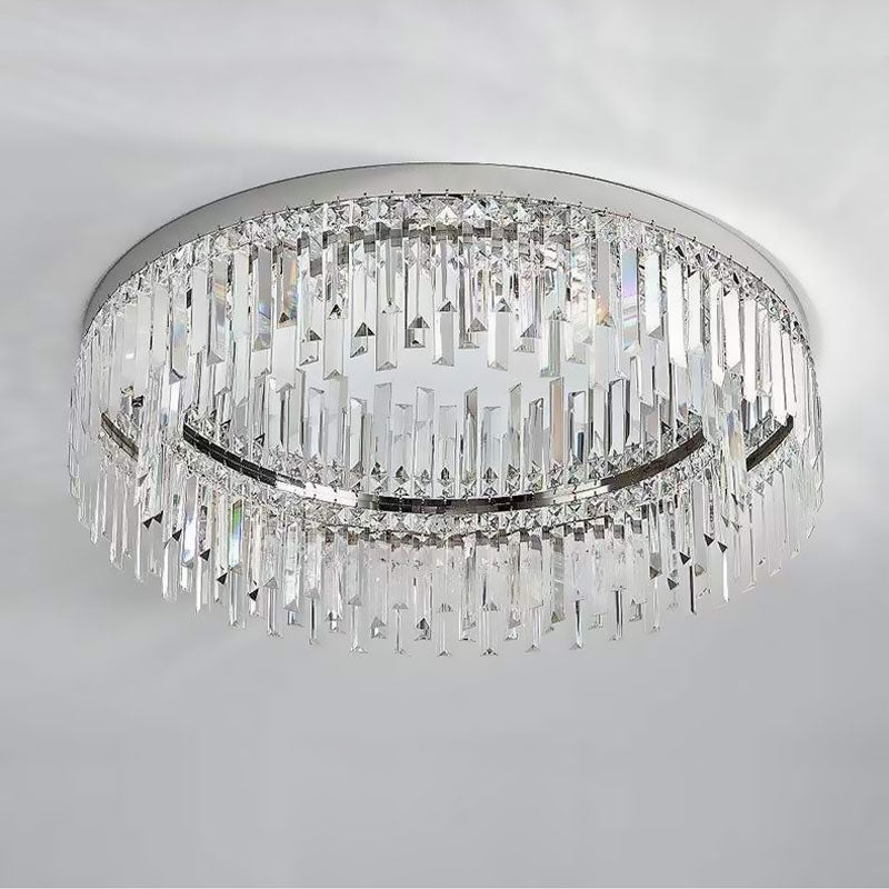 Modern Irregular Crystal Flush Mount Ceiling Light - Turn Off | Feyran