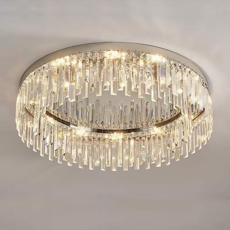 Modern Irregular Crystal Flush Mount Ceiling Light - Turn On | Feyran