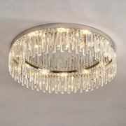 Modern Irregular Crystal Flush Mount Ceiling Light - Turn On | Feyran