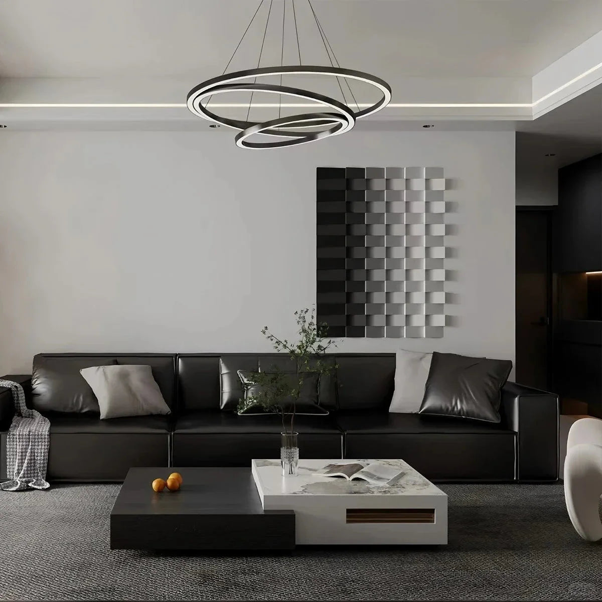 Feyran Circle Layered Living Room Chandelier
