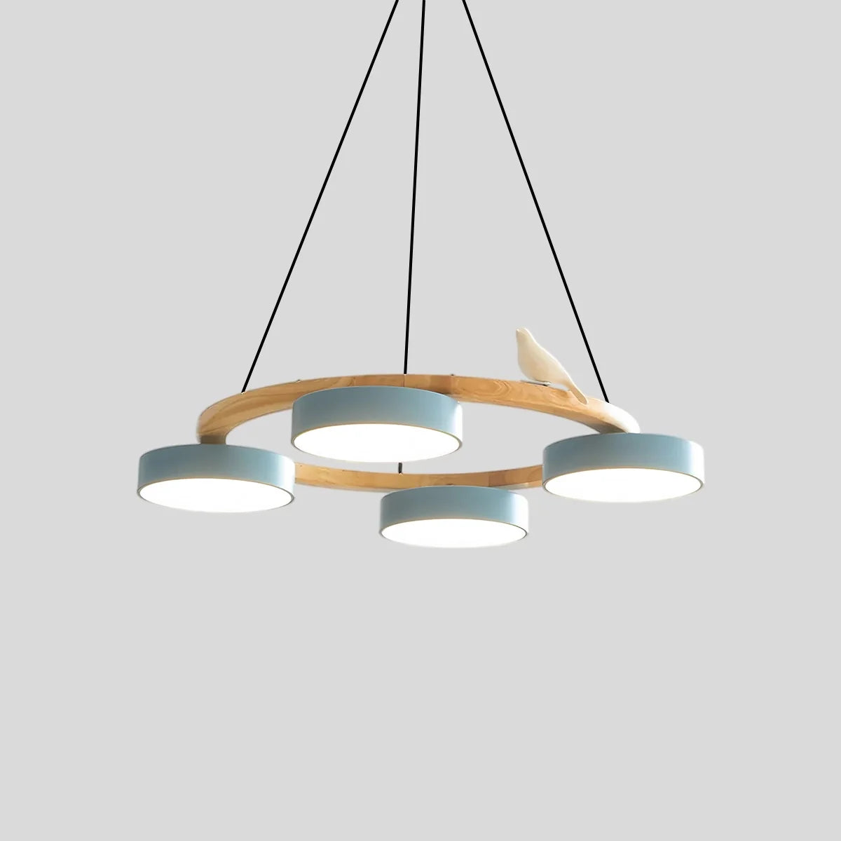 Feyran Sienna Bird Round Chandelier for Living Room