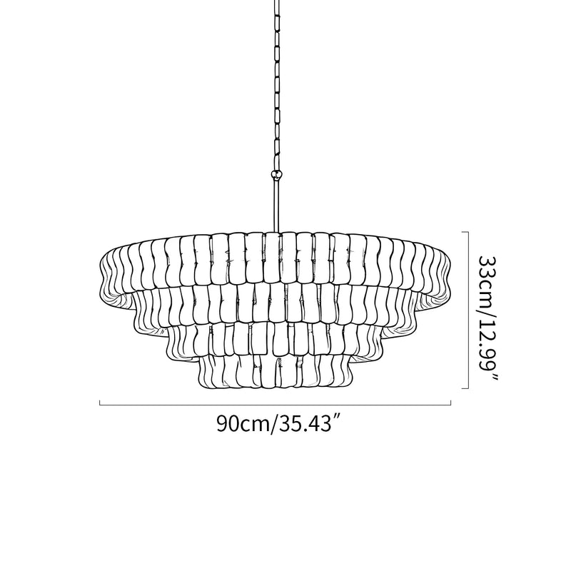 Feyran Light Luxury Murano Ring Layered Glass Chandelier