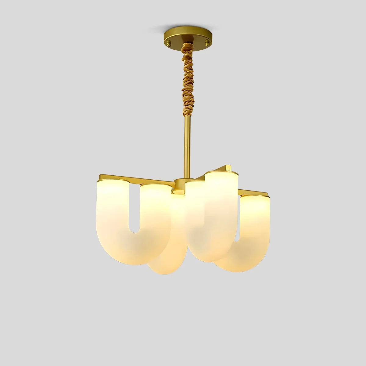 Feyran U-Shaped Milk Glass Chandelier