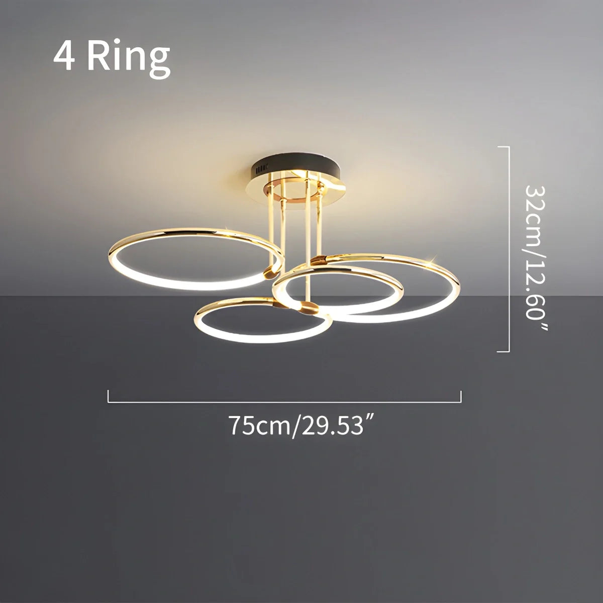 Feyran Metal Circular Chandelier Ceiling Lamp