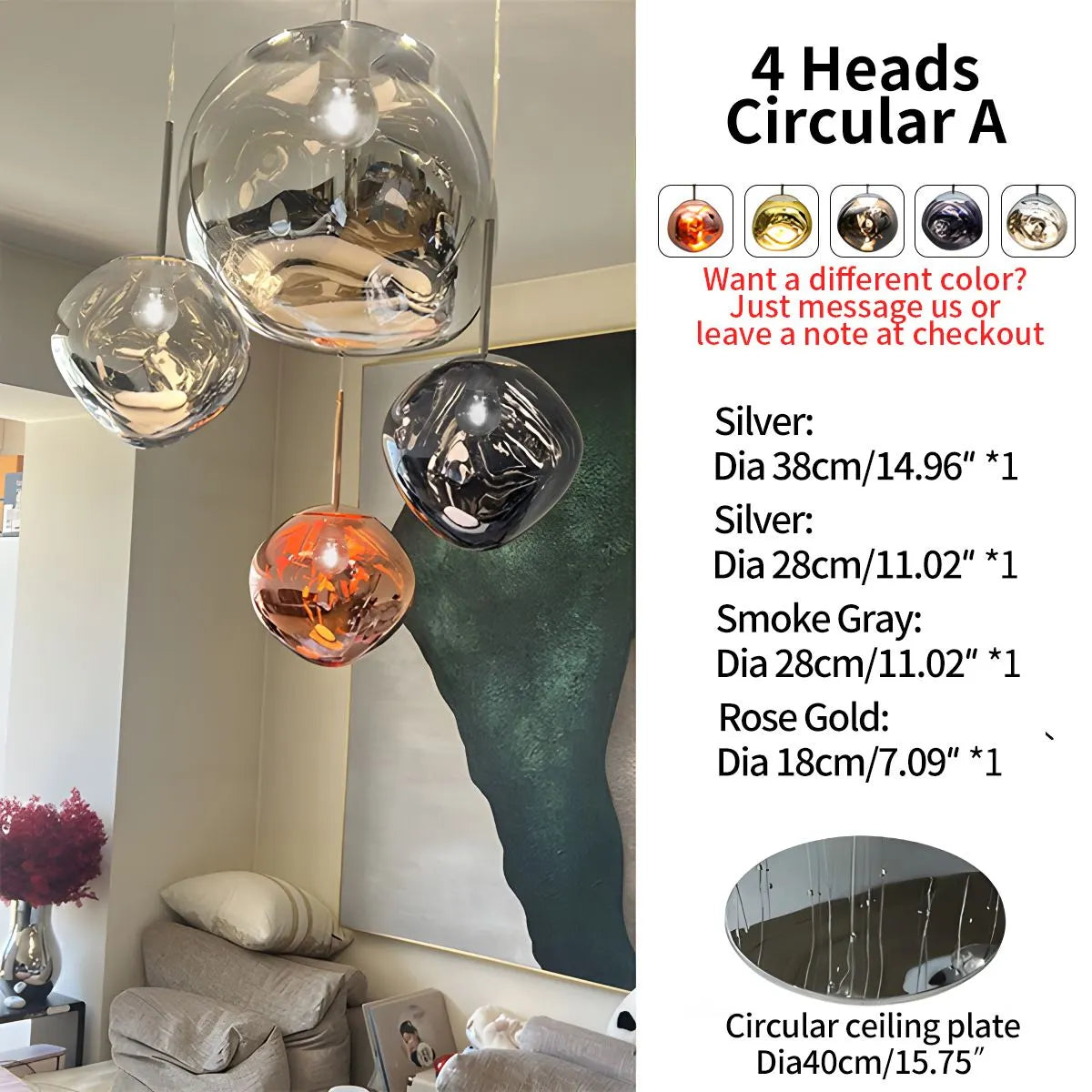 Feyran Large Lava Chandelier Customization