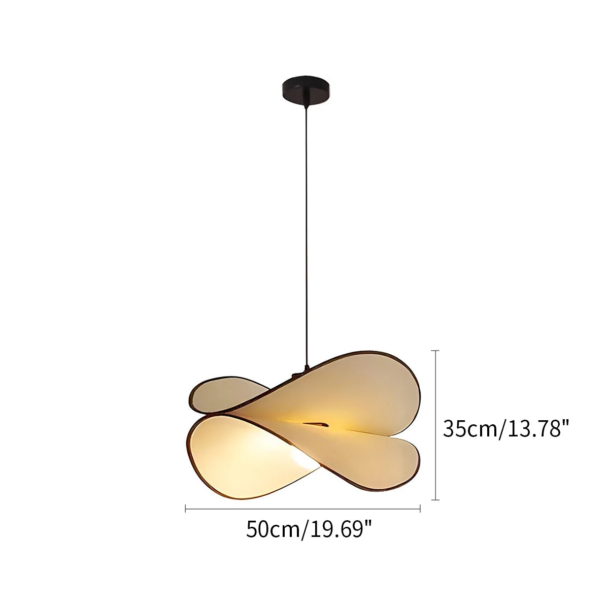 Feyran French Fabric Potato Chip Pendant Light for Dining Room