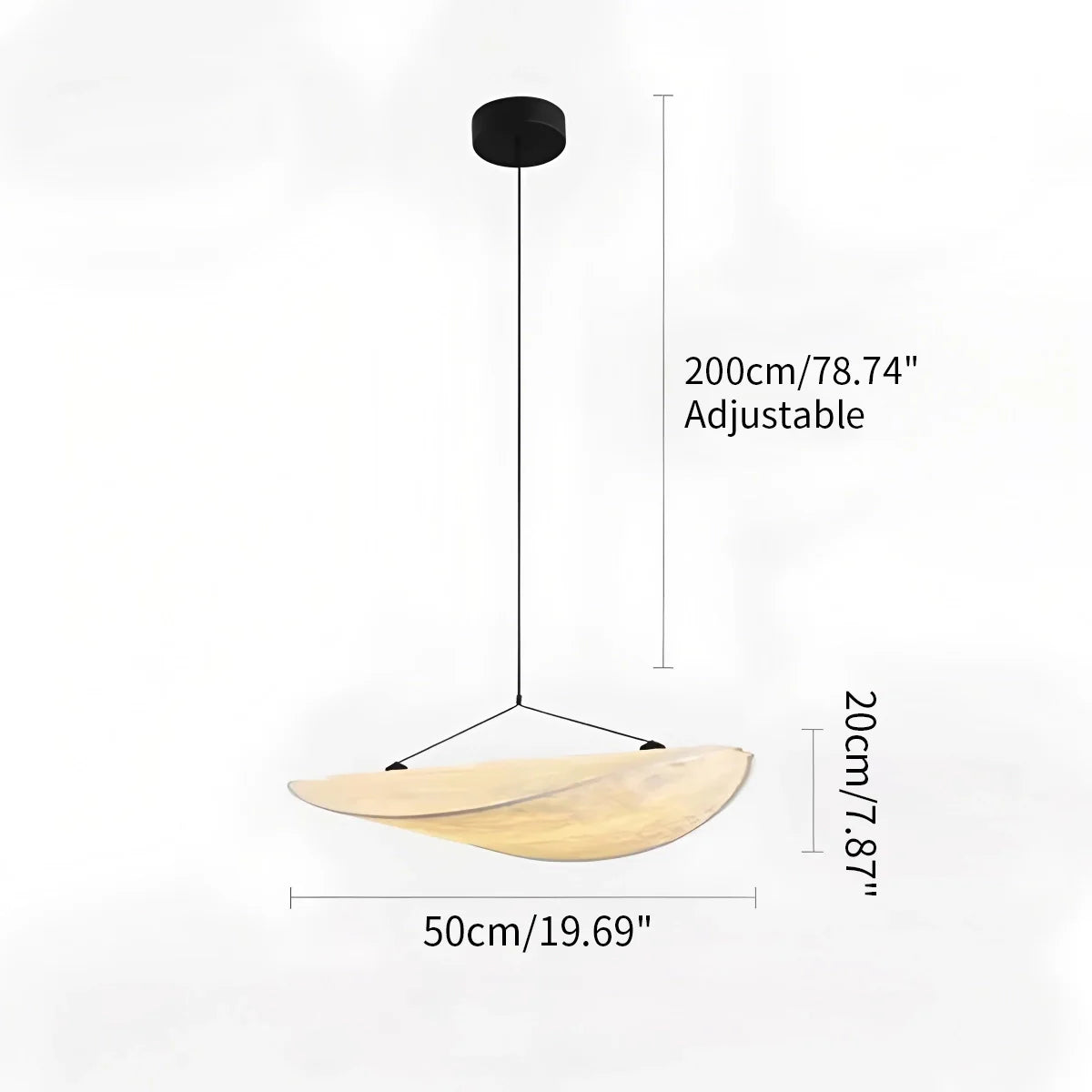 Feyran Zen Art Cloud Shape Silk Pendant Light for Living Room
