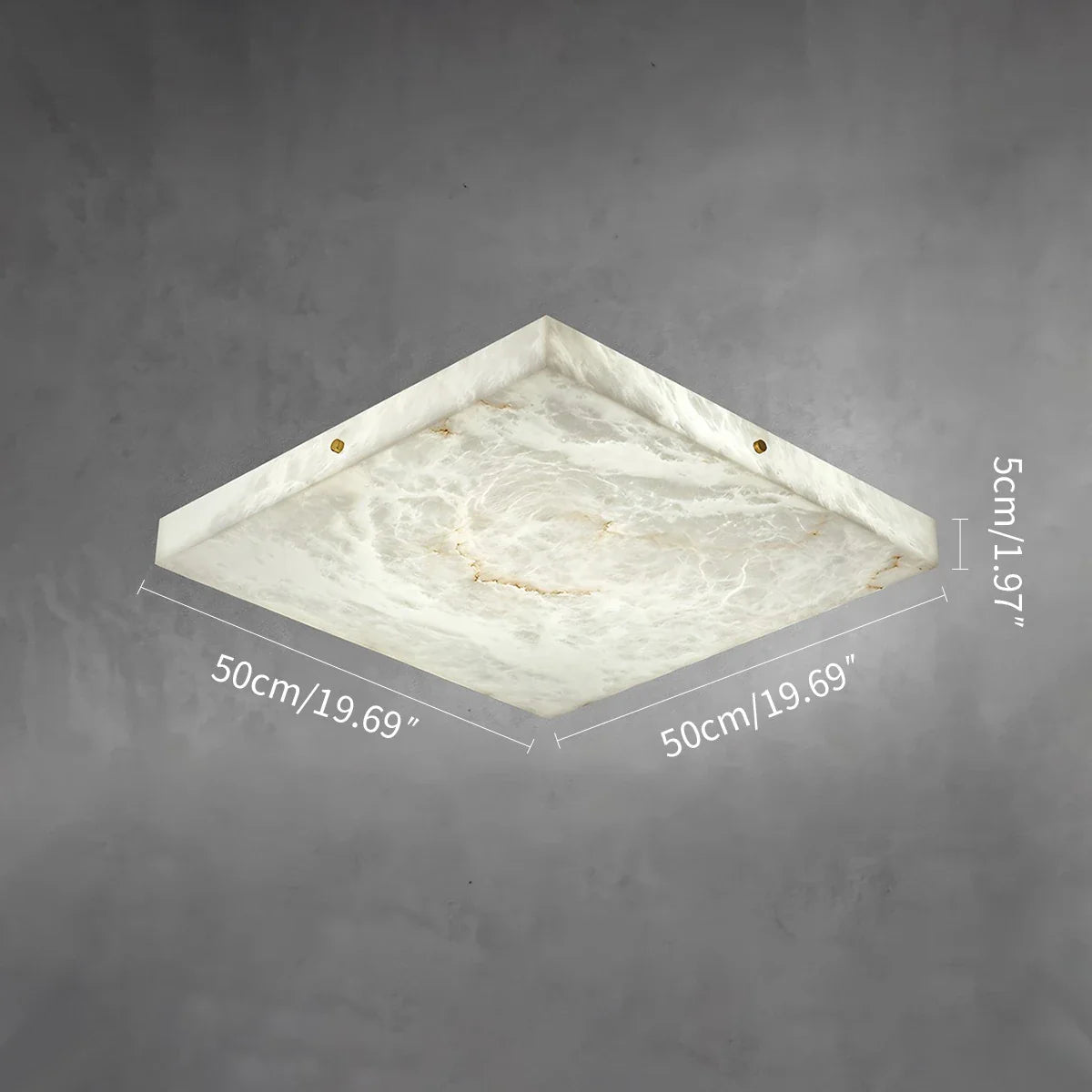 Feyran Minimalism Ultra Thin Square Spanish Alabaster Ceiling Light