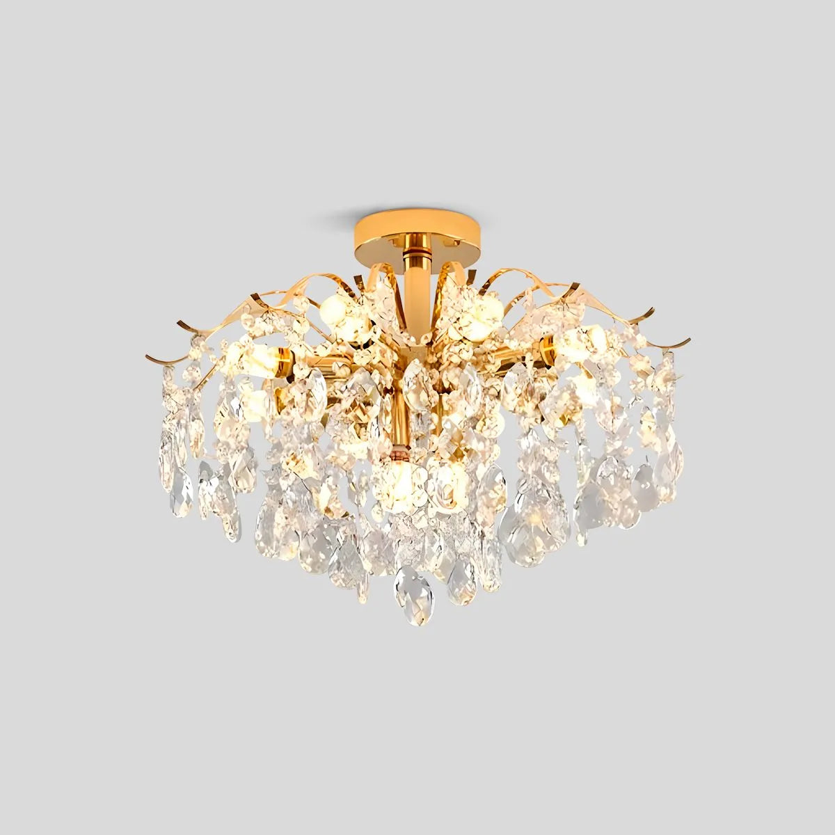 Feyran French Vintage Crystal Ceiling Chandelier