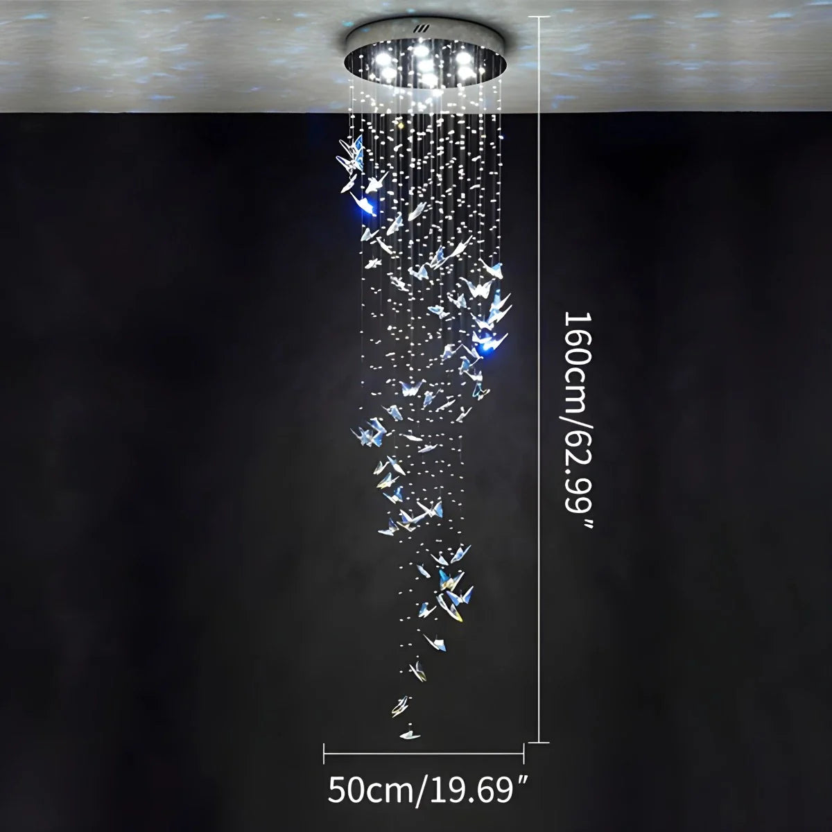 Feyran Butterfly Chandelier Hanging Lights for Staircase