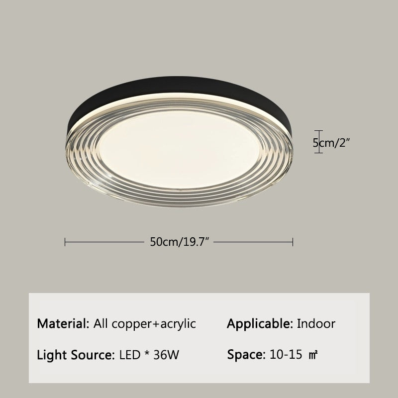 Feyran Circular Acrylic Ceiling Light for Bedroom