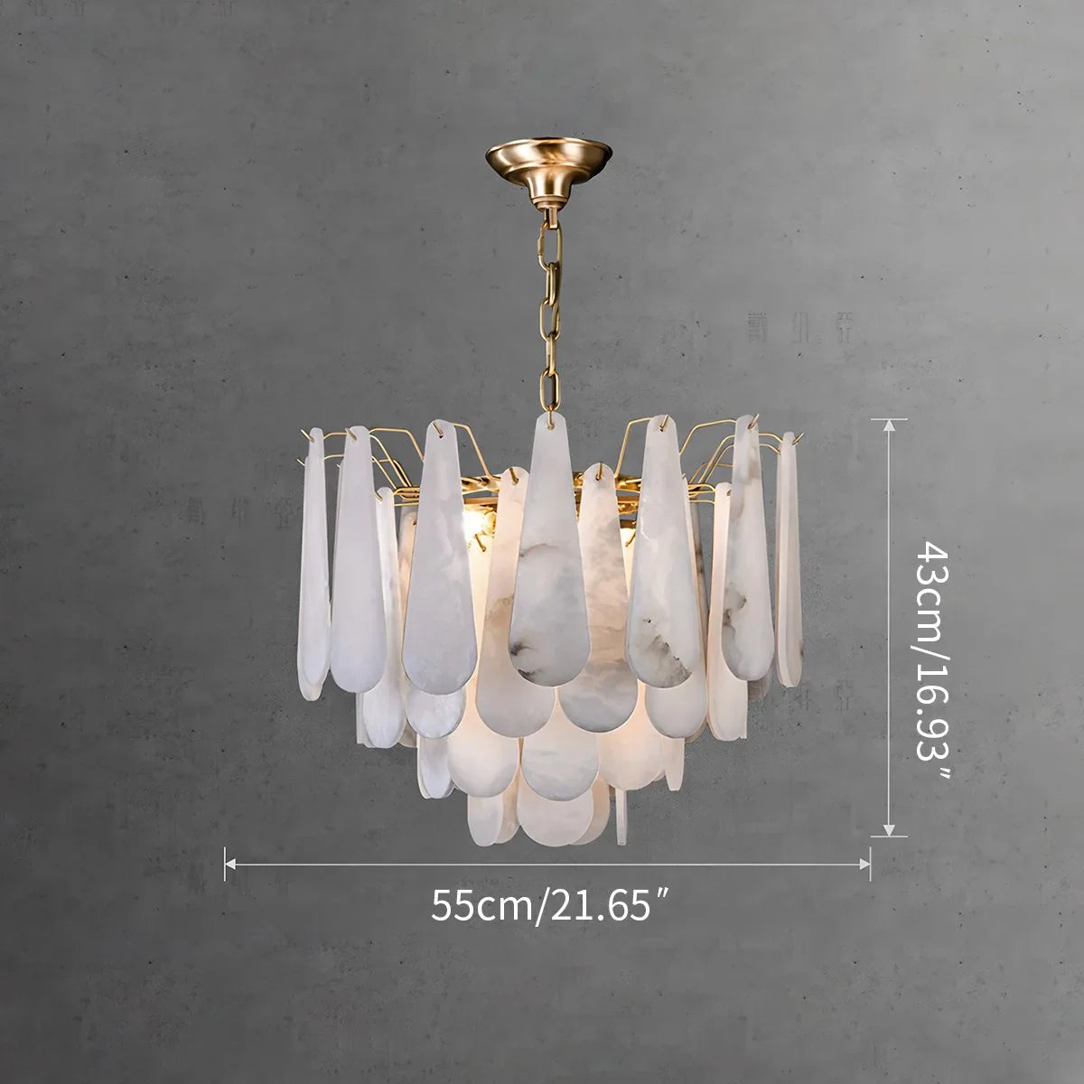 Feyran Modern Luxury Multi-layer Spanish Alabaster Chandelier