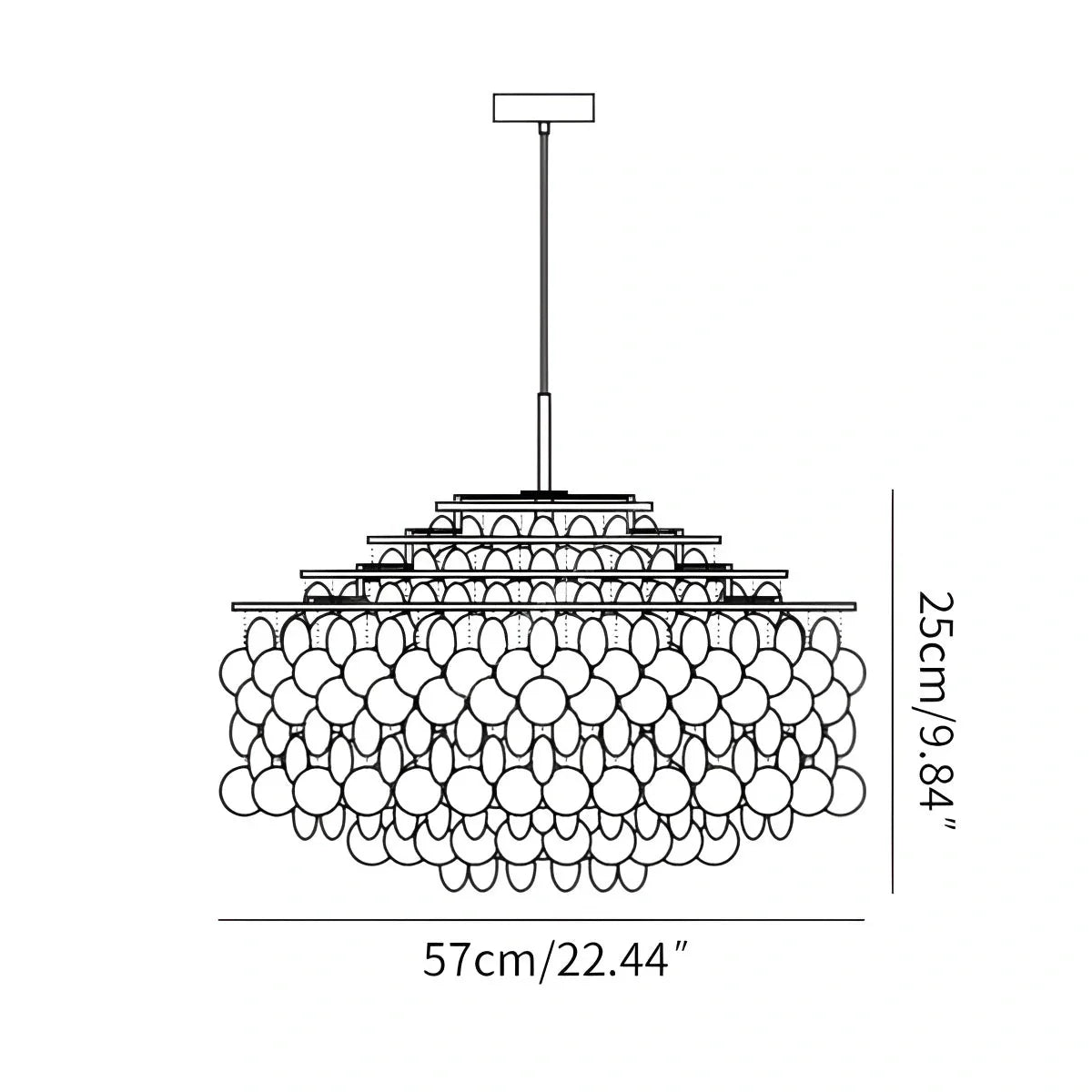 Feyran Round Shell Chandelier for Bedroom Living Room