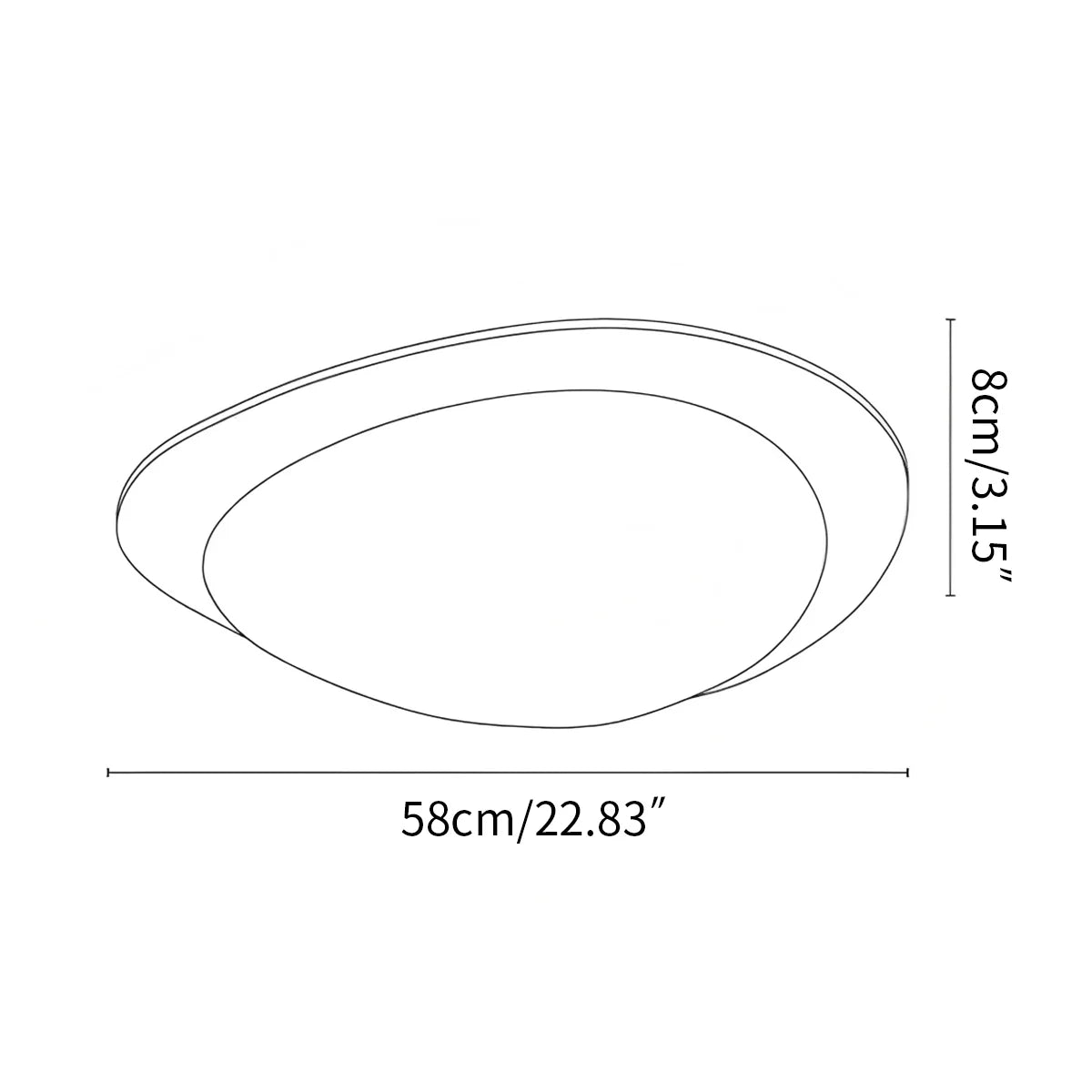 Feyran Pebble Wood Grain Color Ceiling Light