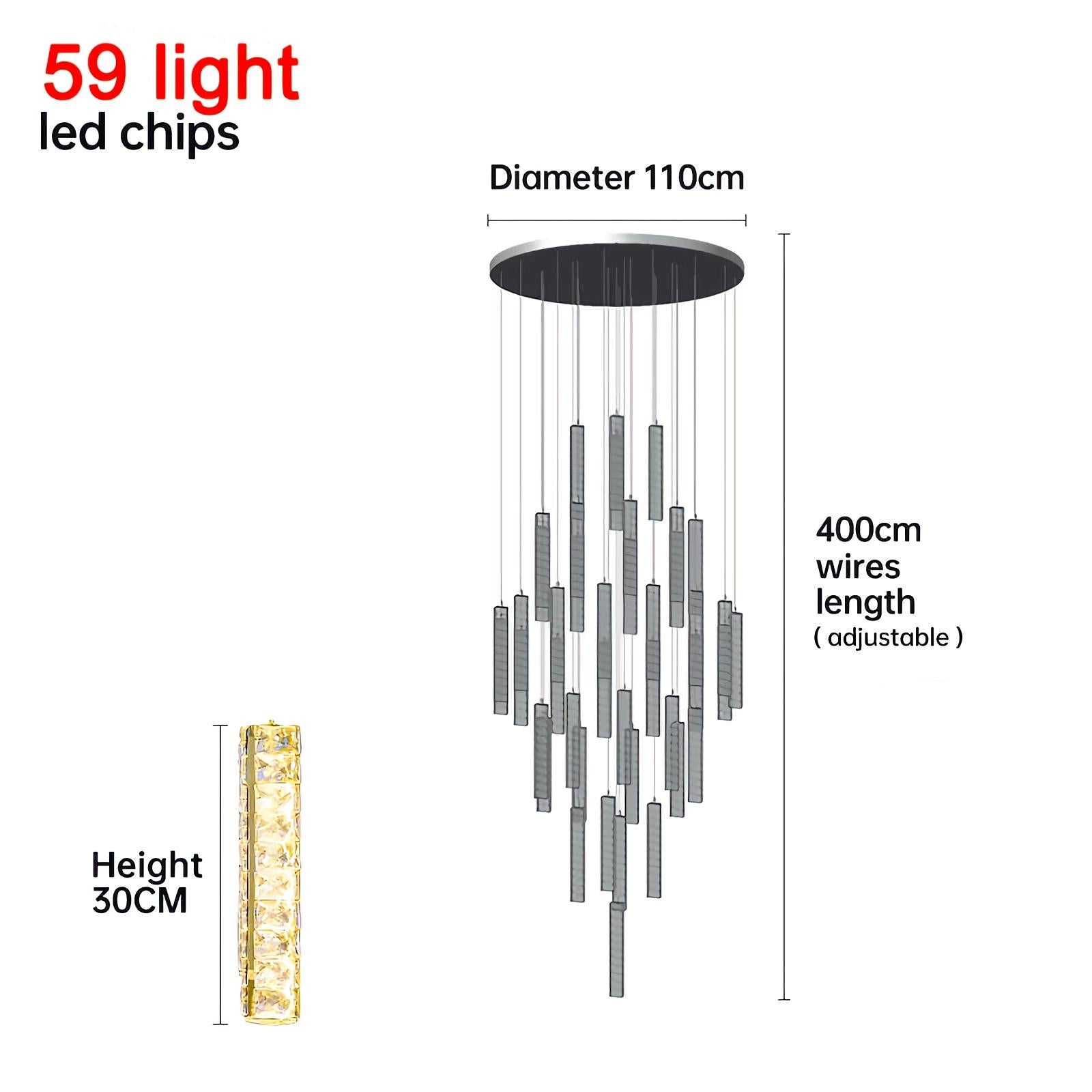 Feyran Nordic Crystal LED Chandelier