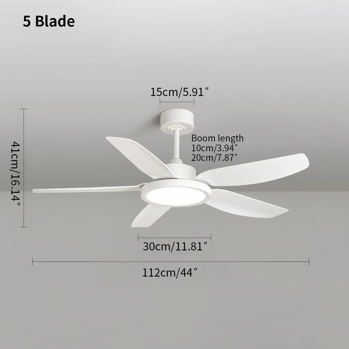 Feyran Modern White Ceiling Fans with Lights and Remote