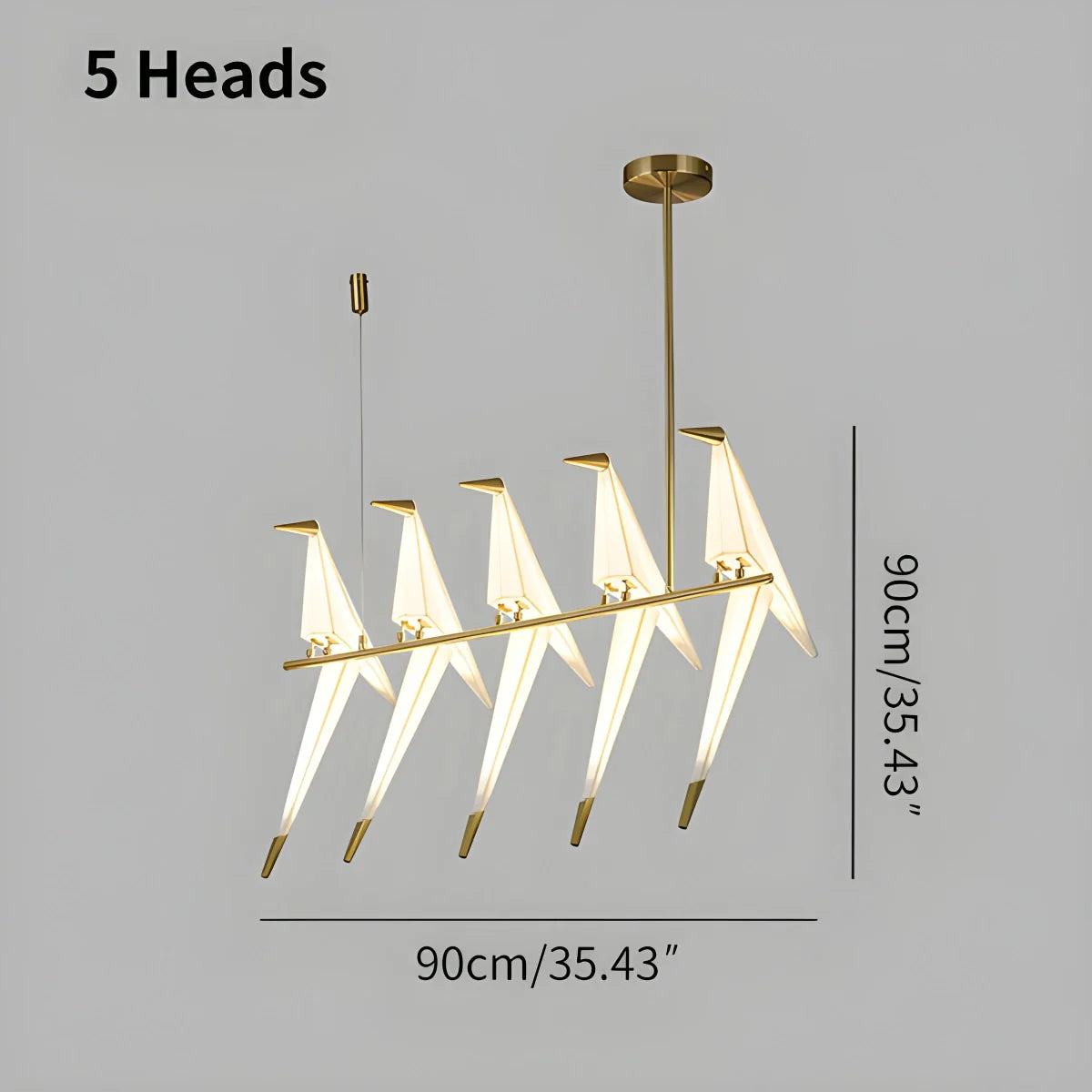 Feyran Paper Crane Bird Chandelier for Dining Room