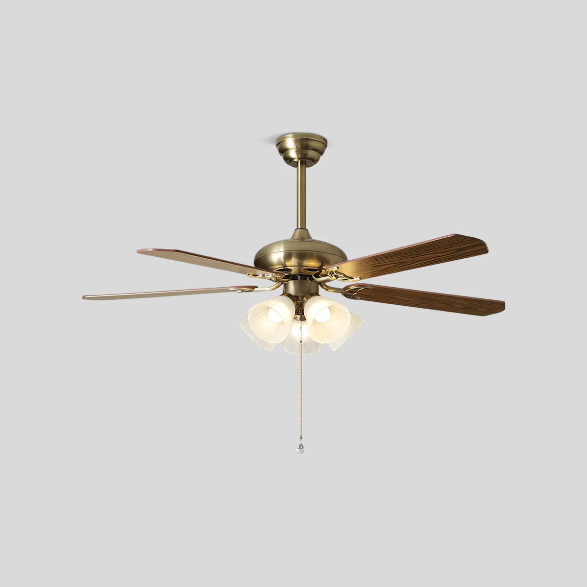 Feyran American Retro Ceiling Fan Light for Dining Room