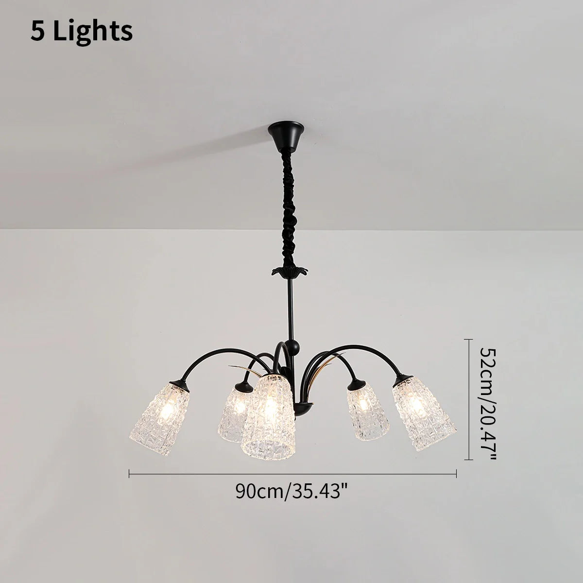 Feyran American Retro Iron Glass Chandelier