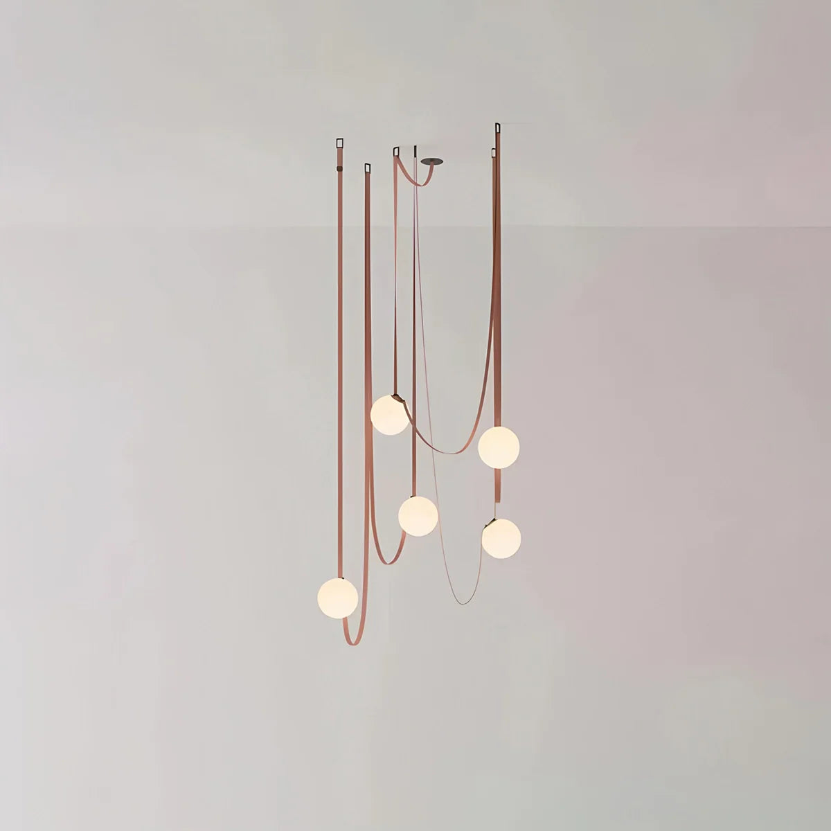 Feyran Modern Leather Strap Globe Pendant Light