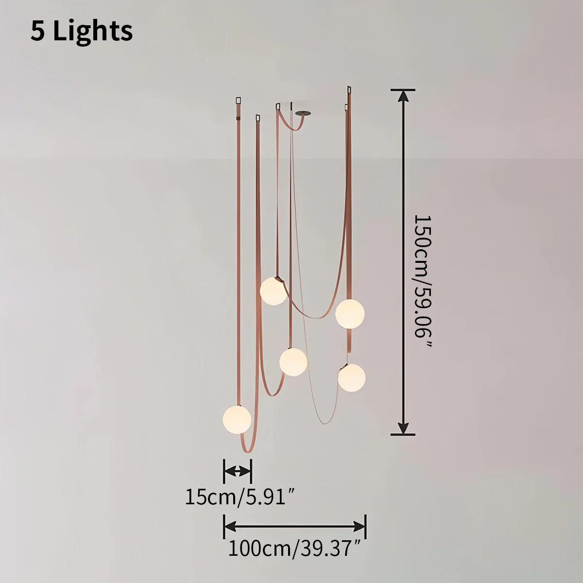 Feyran Modern Leather Strap Globe Pendant Light