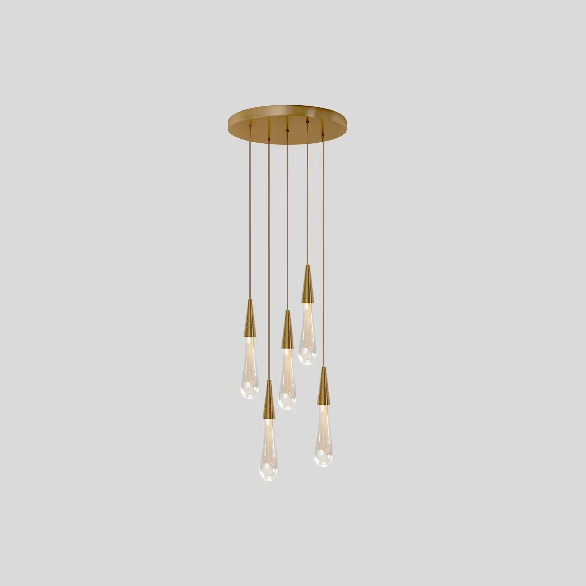 Feyran Drop Crystal Chrome Pendant Light for Bedroom
