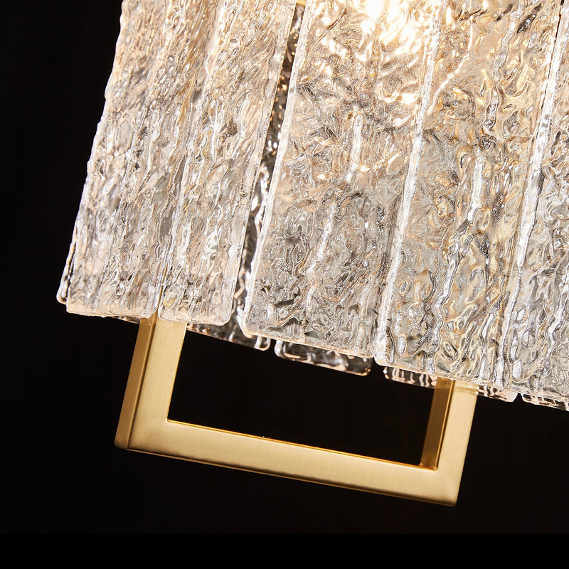 Square Frame Cracked Glass Lampshade Pendant Light - Detail | Feyran