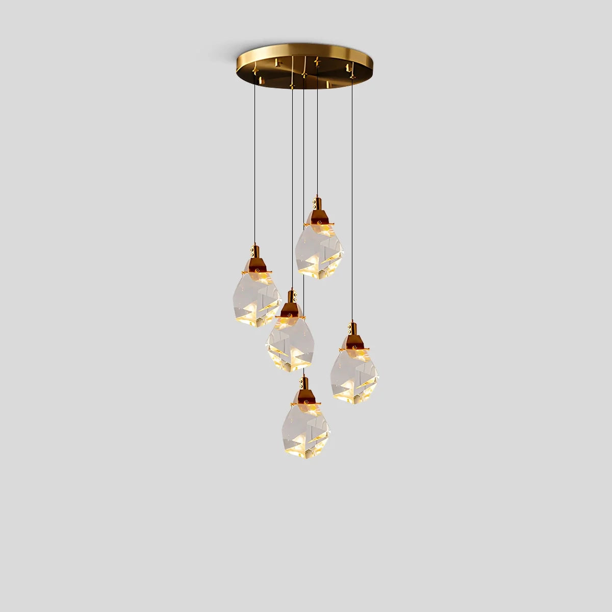 Feyran Rock Crystal Rain Chandelier for Living Room