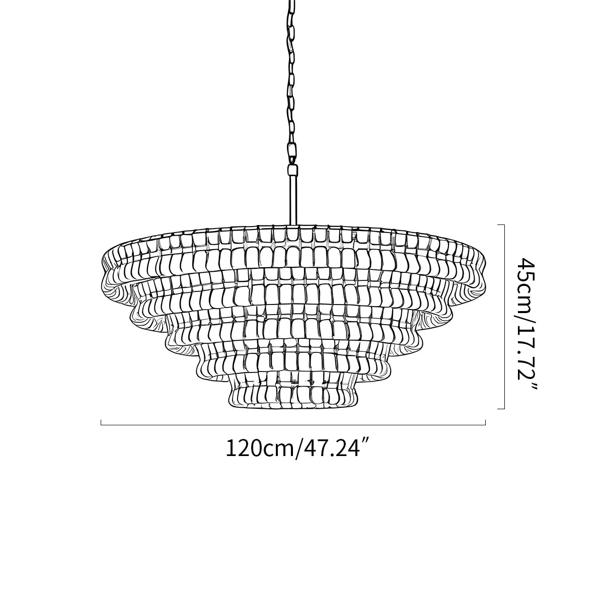 Feyran Light Luxury Murano Ring Layered Glass Chandelier