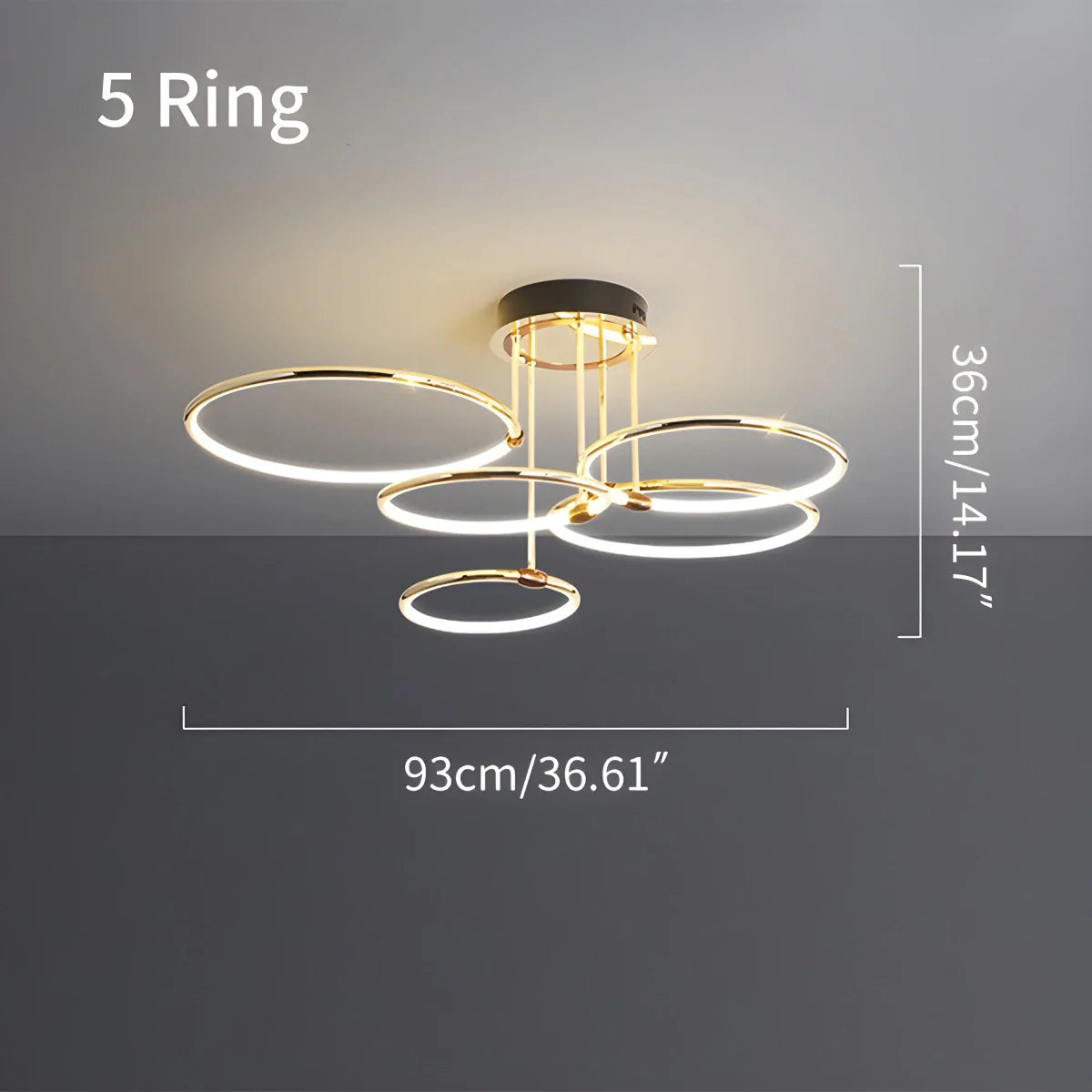 Feyran Metal Circular Chandelier Ceiling Lamp