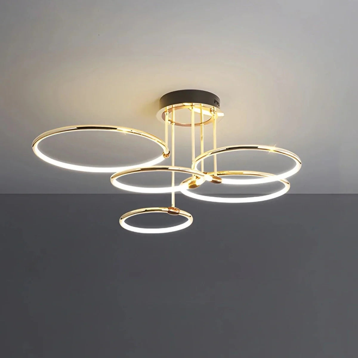 Feyran Metal Circular Chandelier Ceiling Lamp
