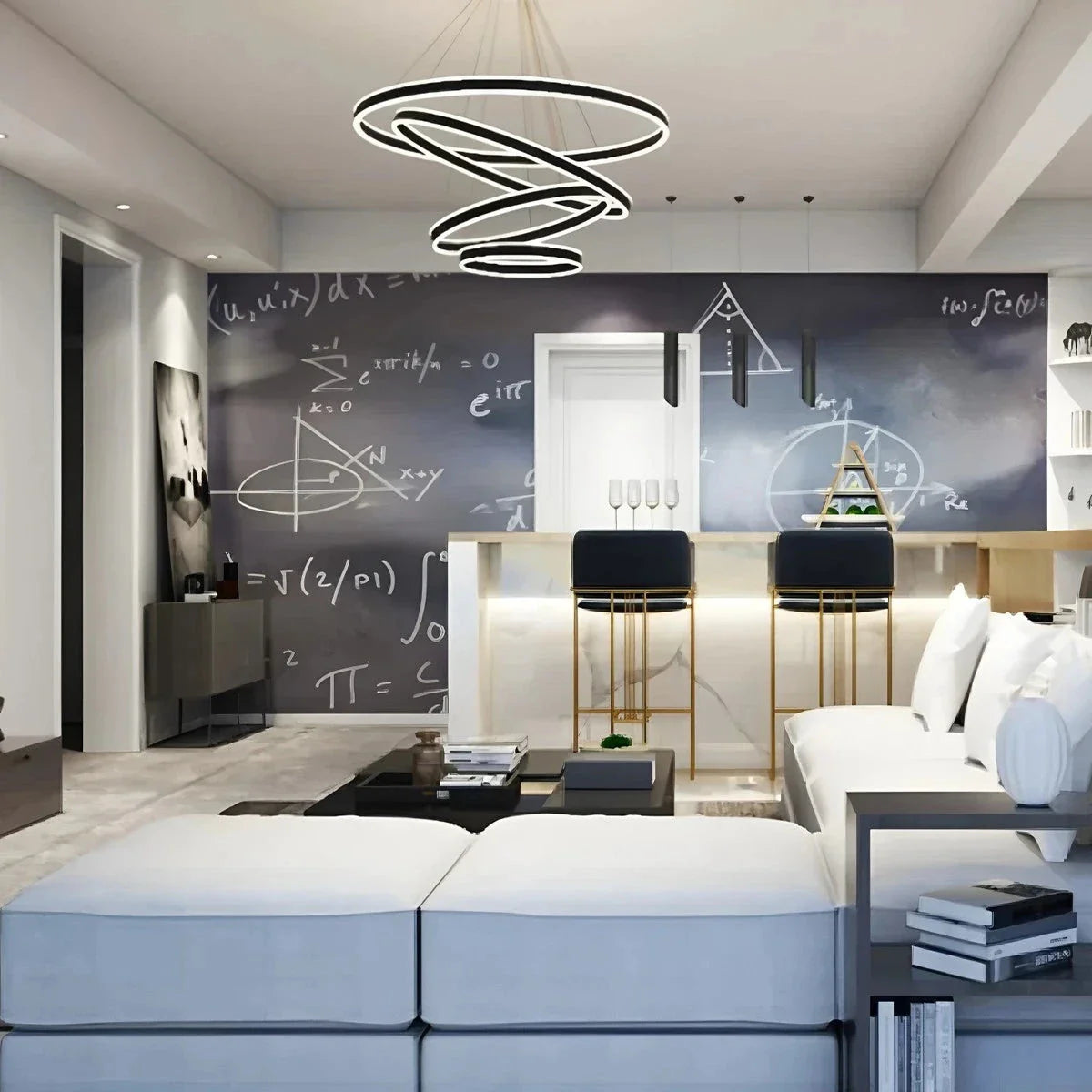 Feyran Circle Layered Living Room Chandelier