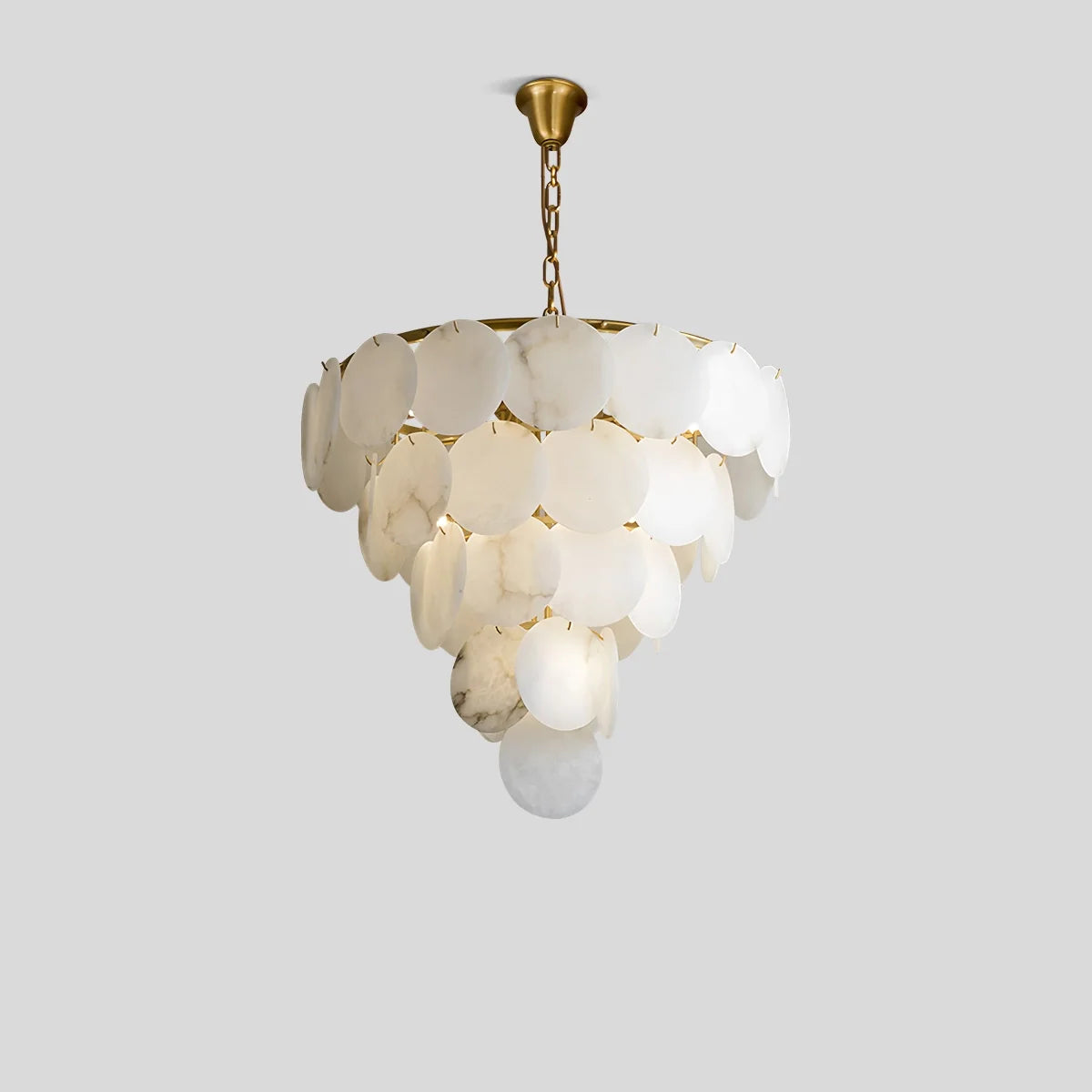 Feyran Modern Round Shell Spanish Alabaster Chandelier