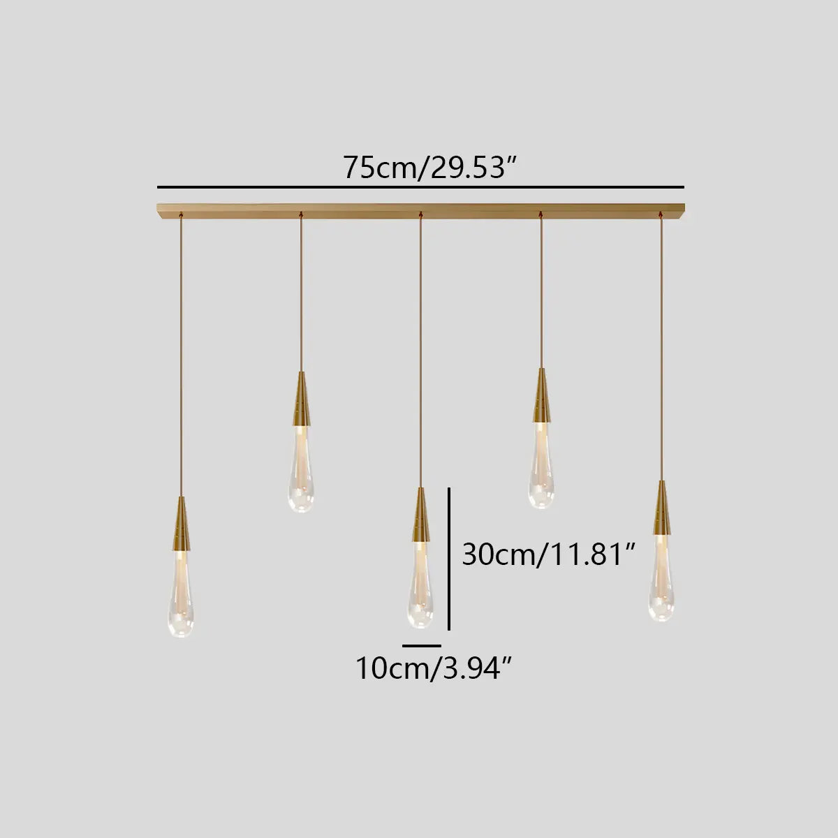 Feyran Drop Crystal Chrome Pendant Light for Bedroom