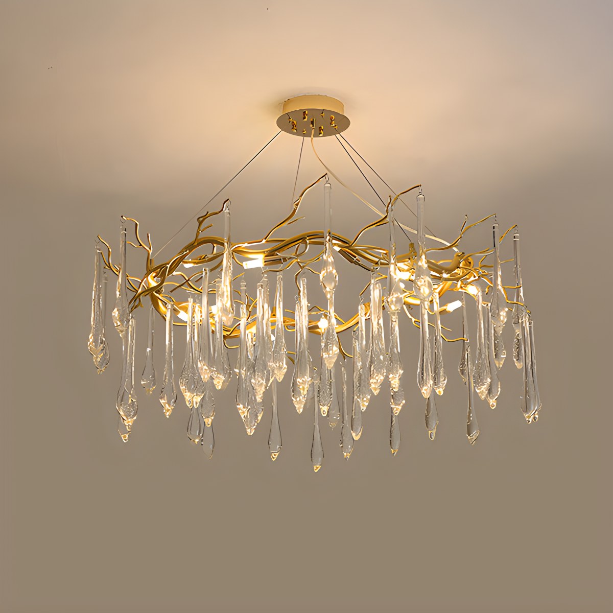 Feyran Branch Water Droplet Chandelier
