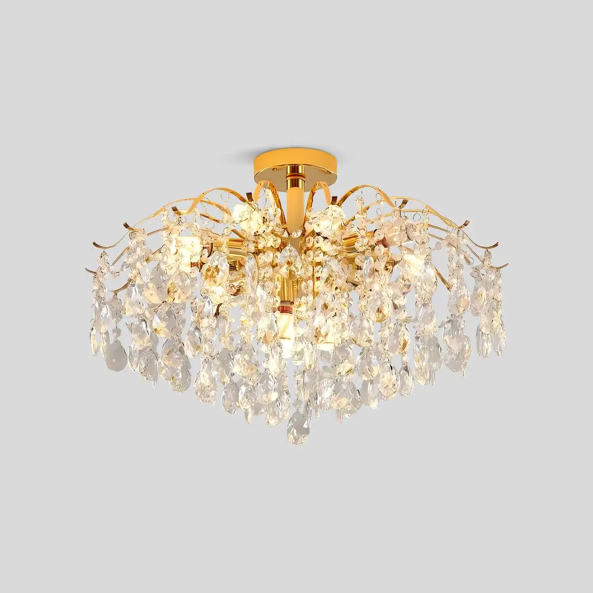 Feyran French Vintage Crystal Ceiling Chandelier