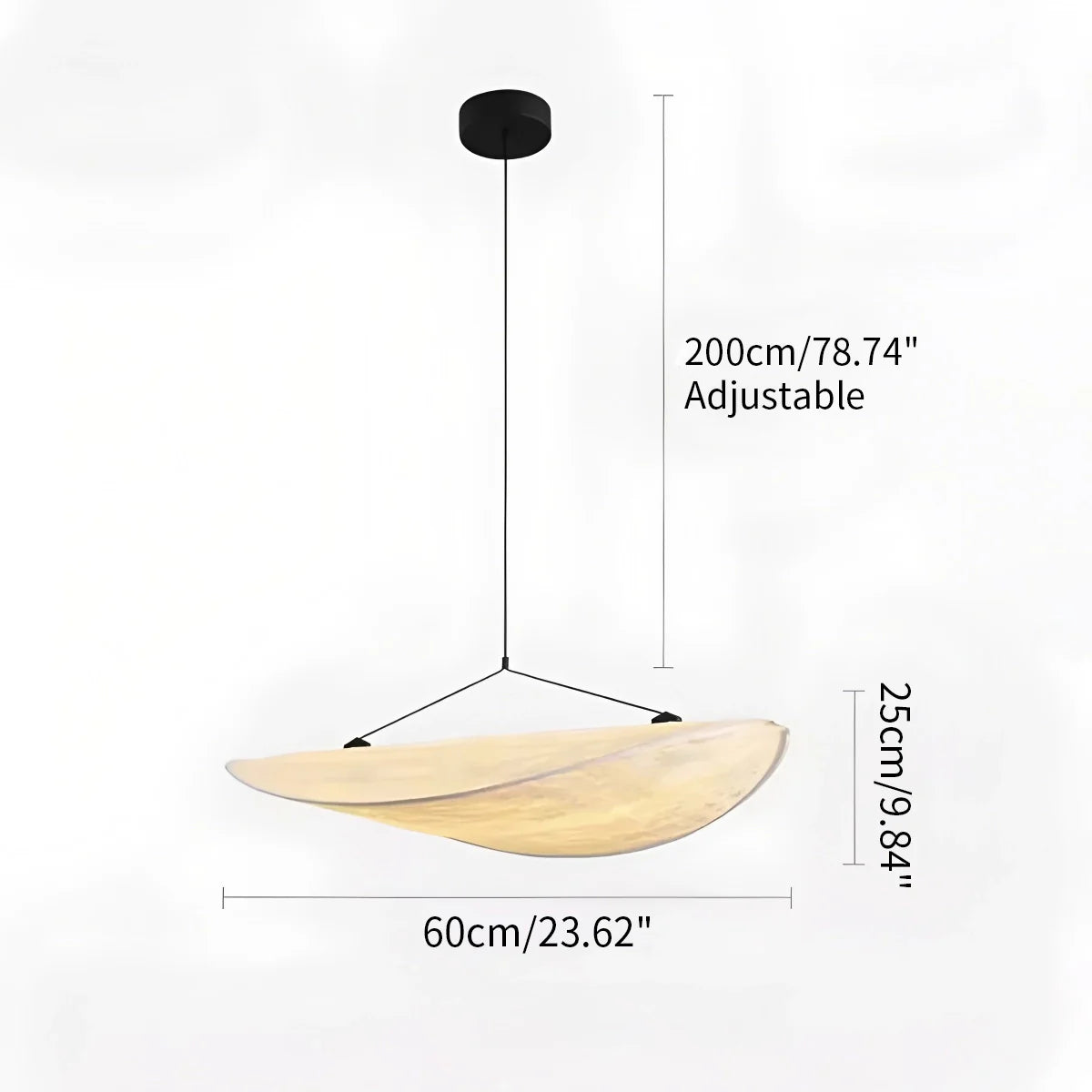 Feyran Zen Art Cloud Shape Silk Pendant Light for Living Room