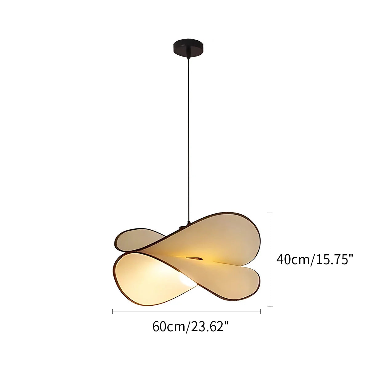 Feyran French Fabric Potato Chip Pendant Light for Dining Room