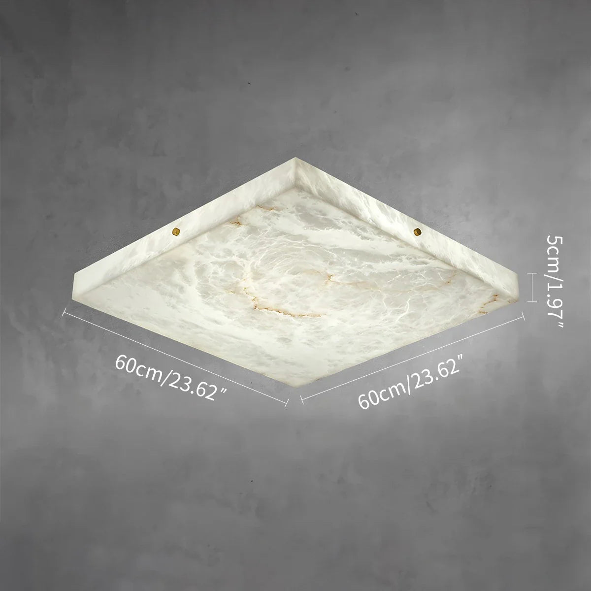 Feyran Minimalism Ultra Thin Square Spanish Alabaster Ceiling Light