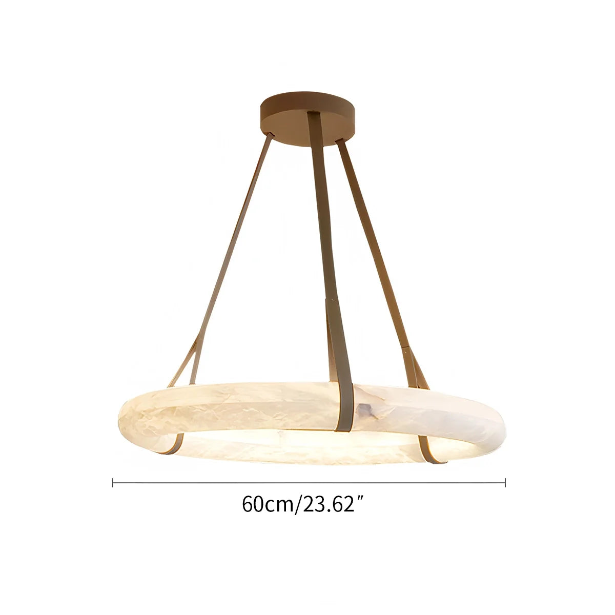 Feyran Simple Ring Spanish Alabaster Pendant Light for Living Room