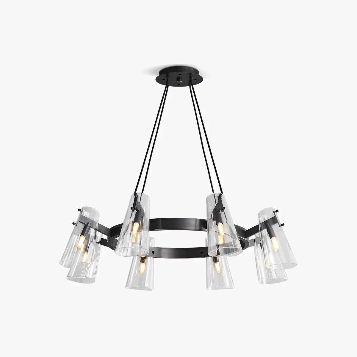 Feyran Modern All-Copper Acrylic Chandelier for Dining Room