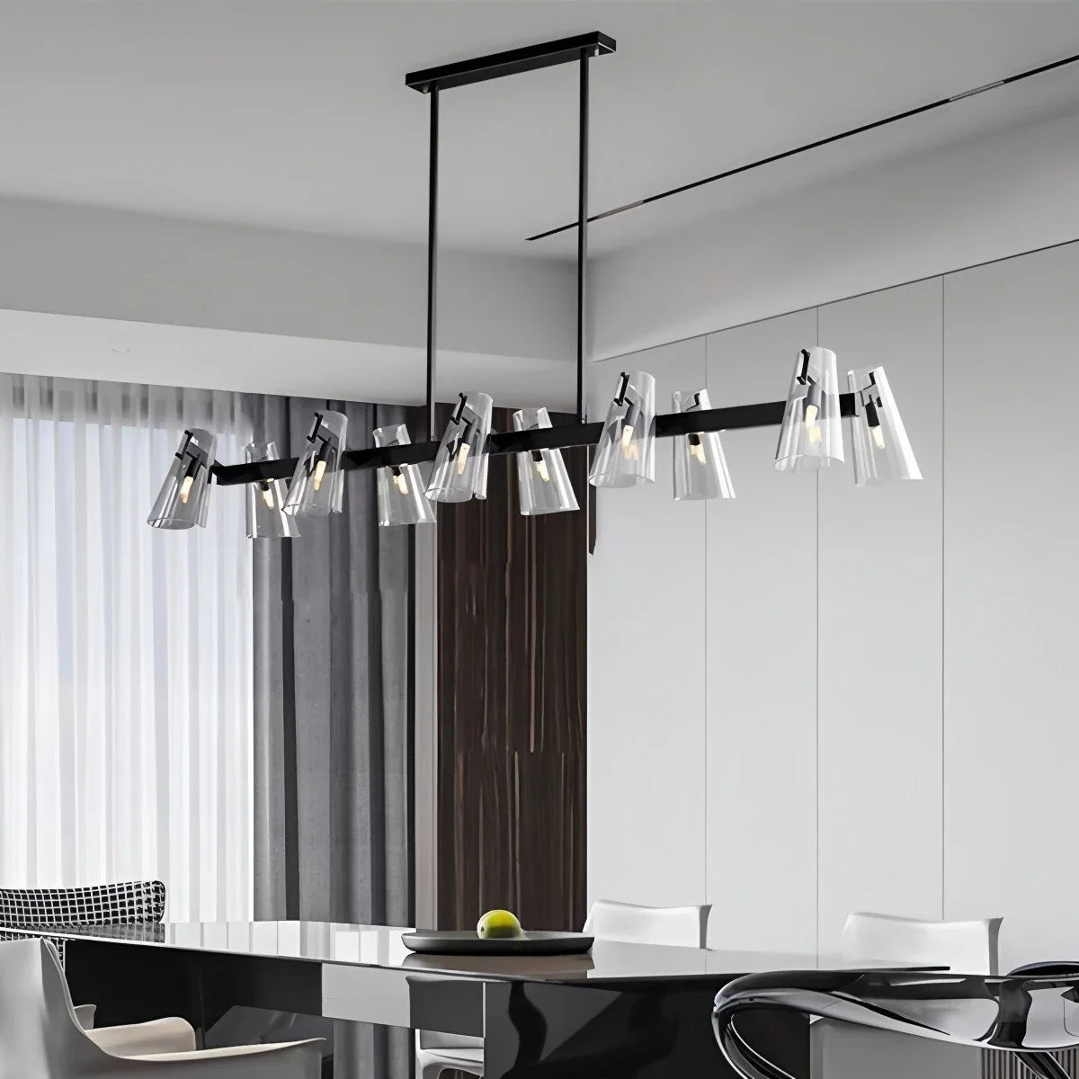 Feyran Modern All-Copper Acrylic Chandelier for Dining Room